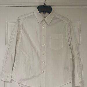 Cherokee White Casual Button Down Shirt - Boys - Size S (6-7)